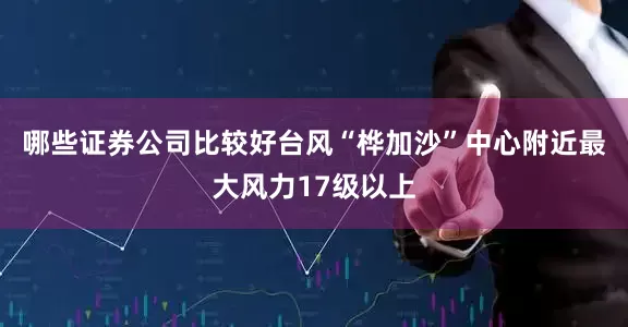 哪些证券公司比较好台风“桦加沙”中心附近最大风力17级以上